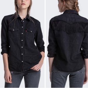 Levi’s | Western Button Up Fringe Shirt
